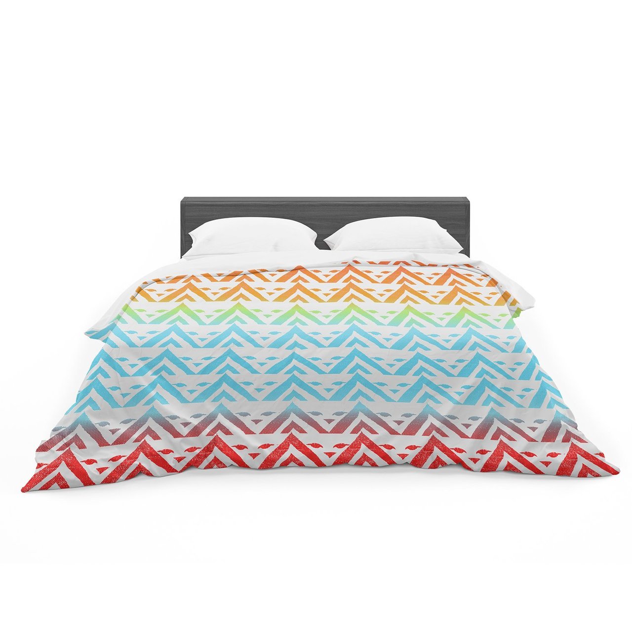 Frederic LevyHadida ‘Antilops Pattern’ Multicolor Chevron Featherweight3D Customized Duvet Cover Bedding Sets