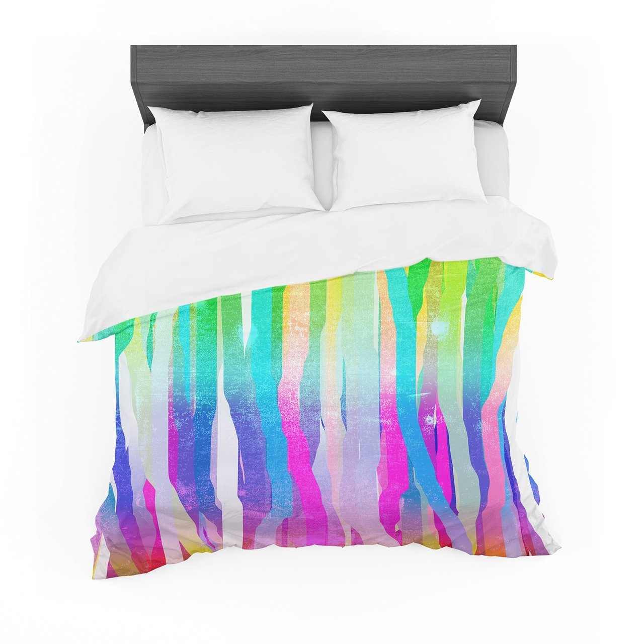 Frederic LevyHadida ‘Jungletripes Pastel’ Multicolor Painting Featherweight3D Customized Duvet Cover Bedding Sets