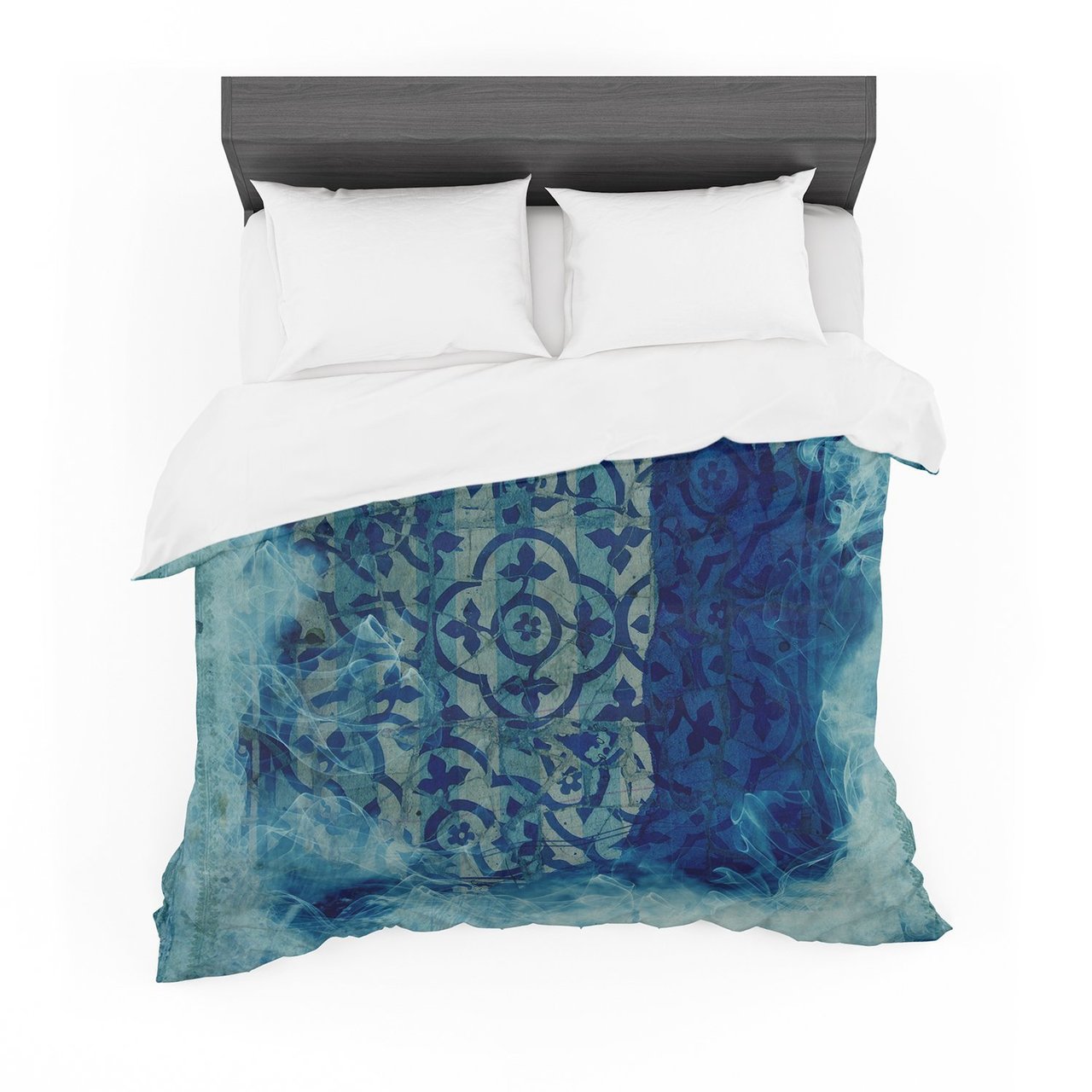 Frederic LevyHadida ‘Mosaic in Cyan’ Featherweight3D Customized Duvet Cover Bedding Sets