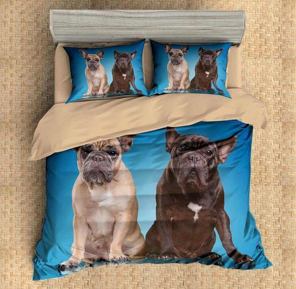 French Bulldog 2 3D Customized Duvet Cover Bedding Sets