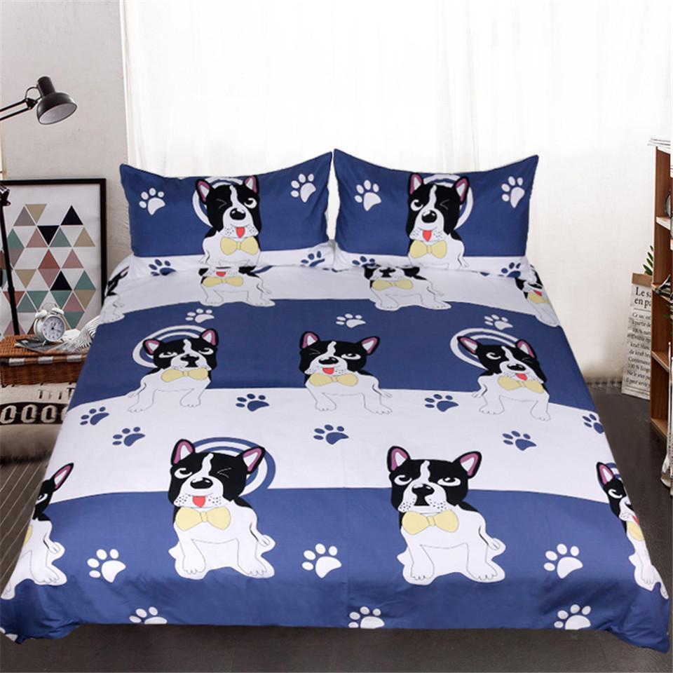Frenchie Paws 3D Customized Duvet Cover Bedding Sets