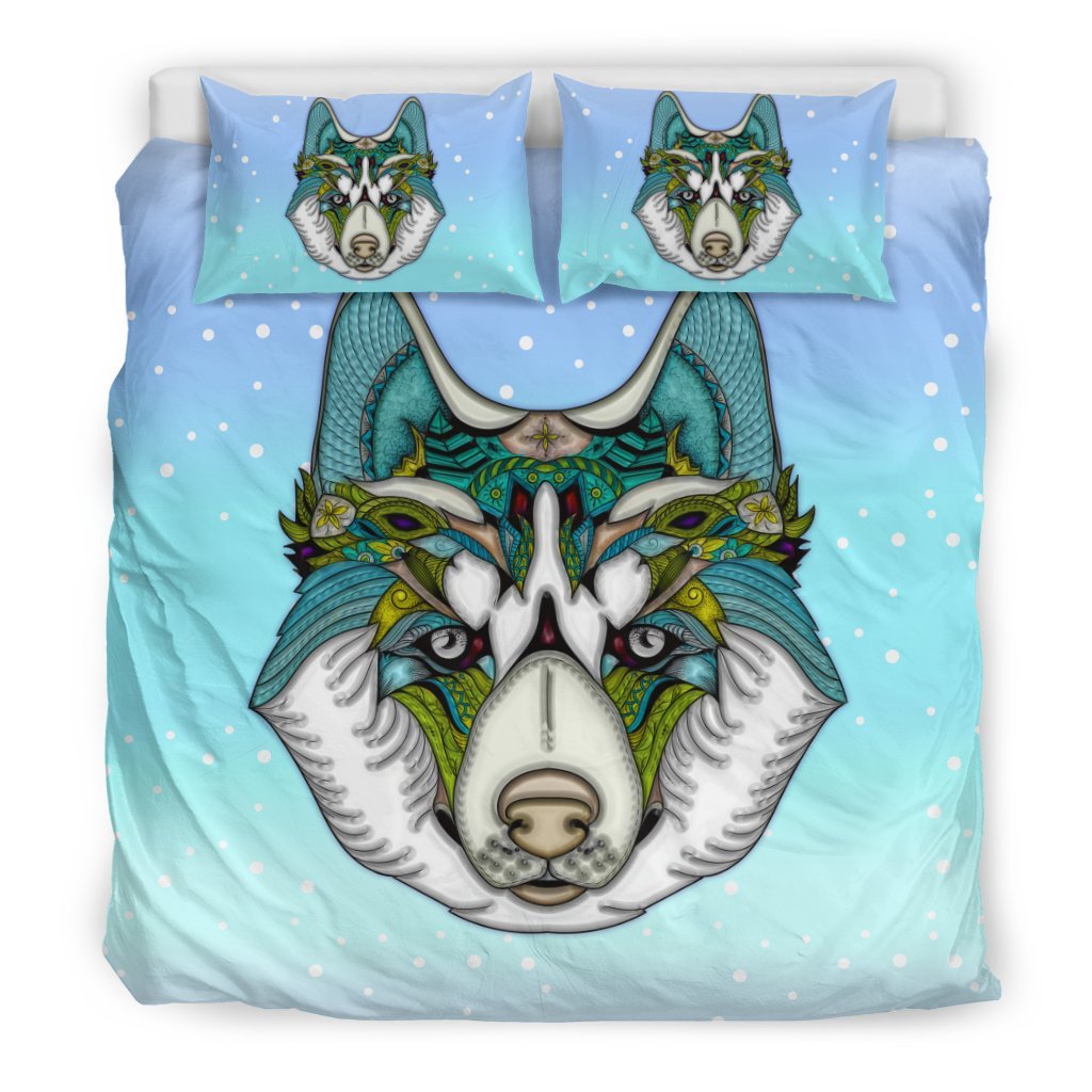 Friendly Husky for Lovers of Huskies3D Customized Duvet Cover Bedding Sets