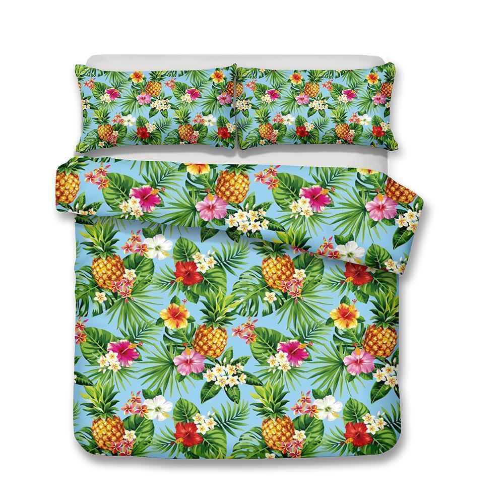 Fruit Theme Pineapple Print Home Decoration Design Multisizeelections3D Customized Duvet Cover Bedding Sets