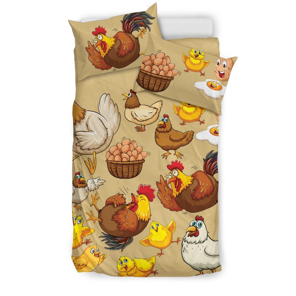 Funny Chicken & Egg 3D Customized Duvet Cover Bedding Sets