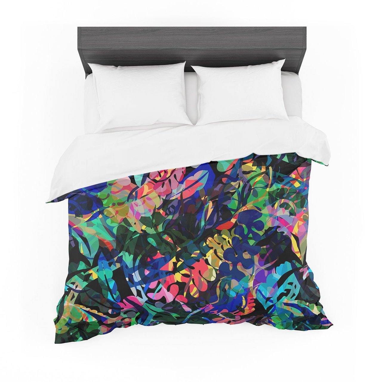 Gabriela Fuente ‘Floraplash’ Dark Rainbow Featherweight3D Customized Duvet Cover Bedding Sets