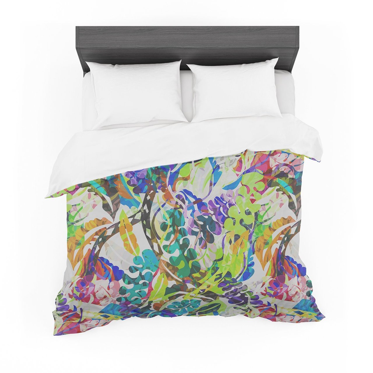 Gabriela Fuente ‘Flow’ Rainbow Floral Featherweight3D Customized Duvet Cover Bedding Sets