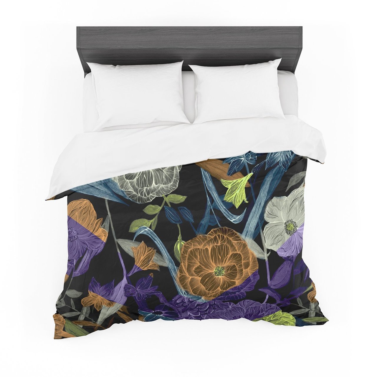 Gabriela Fuente ‘Wonder’ Dark Flower Featherweight3D Customized Duvet Cover Bedding Sets