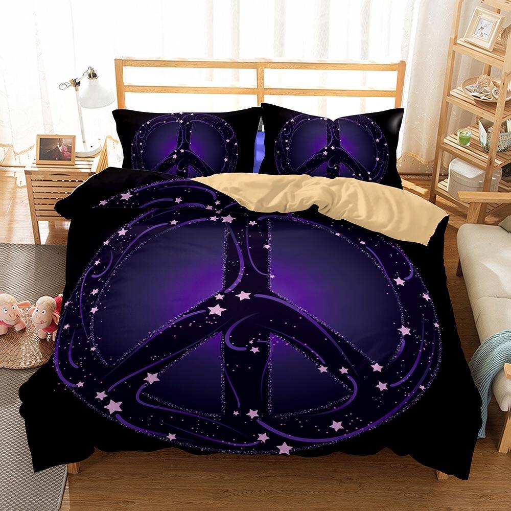 Galaxy Purple Peace 3D Customized Duvet Cover Bedding Sets