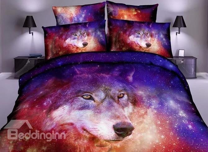 Galaxy Wolf3D Customized Duvet Cover Bedding Sets