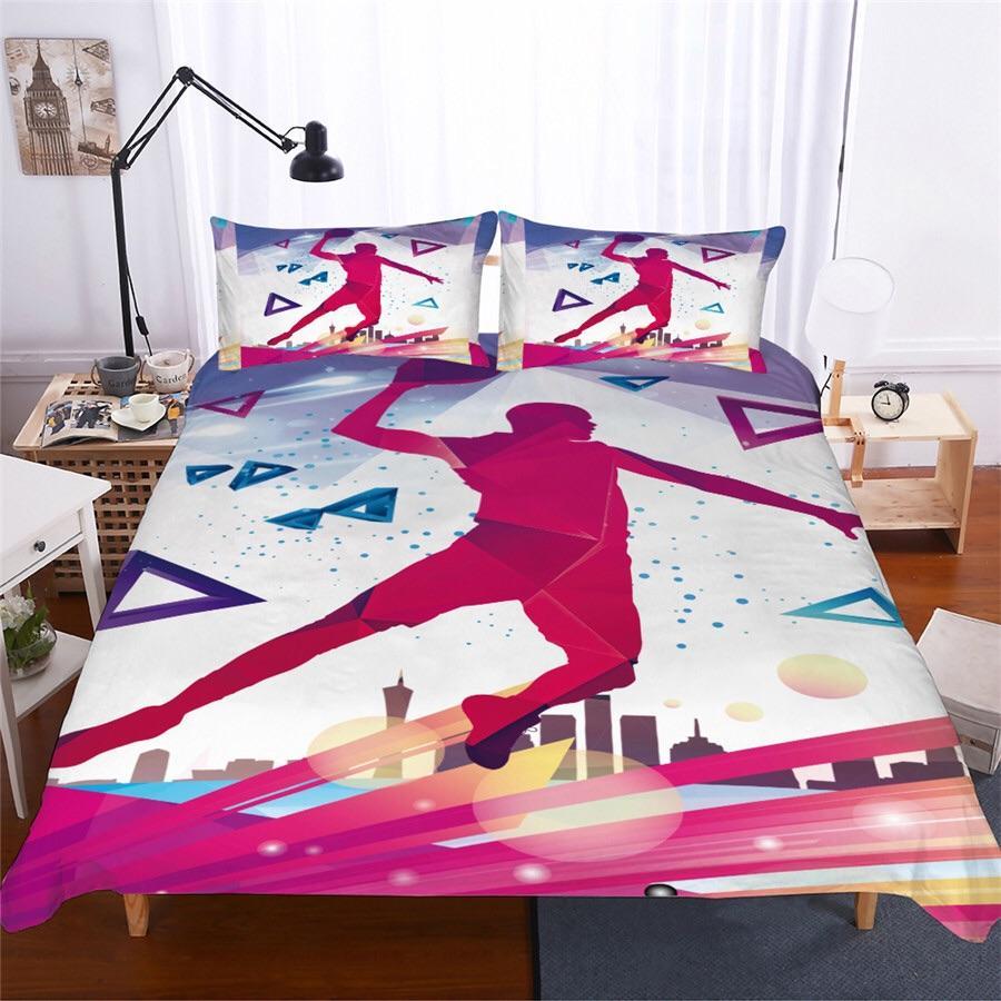 Geometric Basketball 3D Customized Duvet Cover Bedding Sets