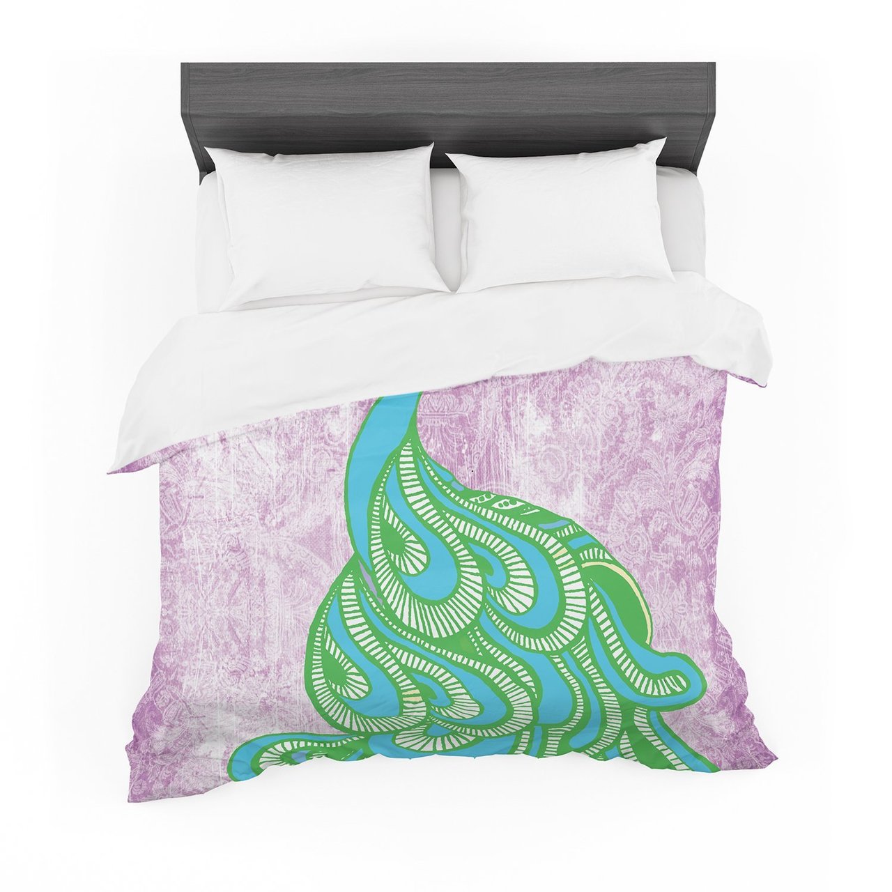 Geordanna CorderoFields ‘Beauty in Waiting’ Green Pink Featherweight3D Customized Duvet Cover Bedding Sets