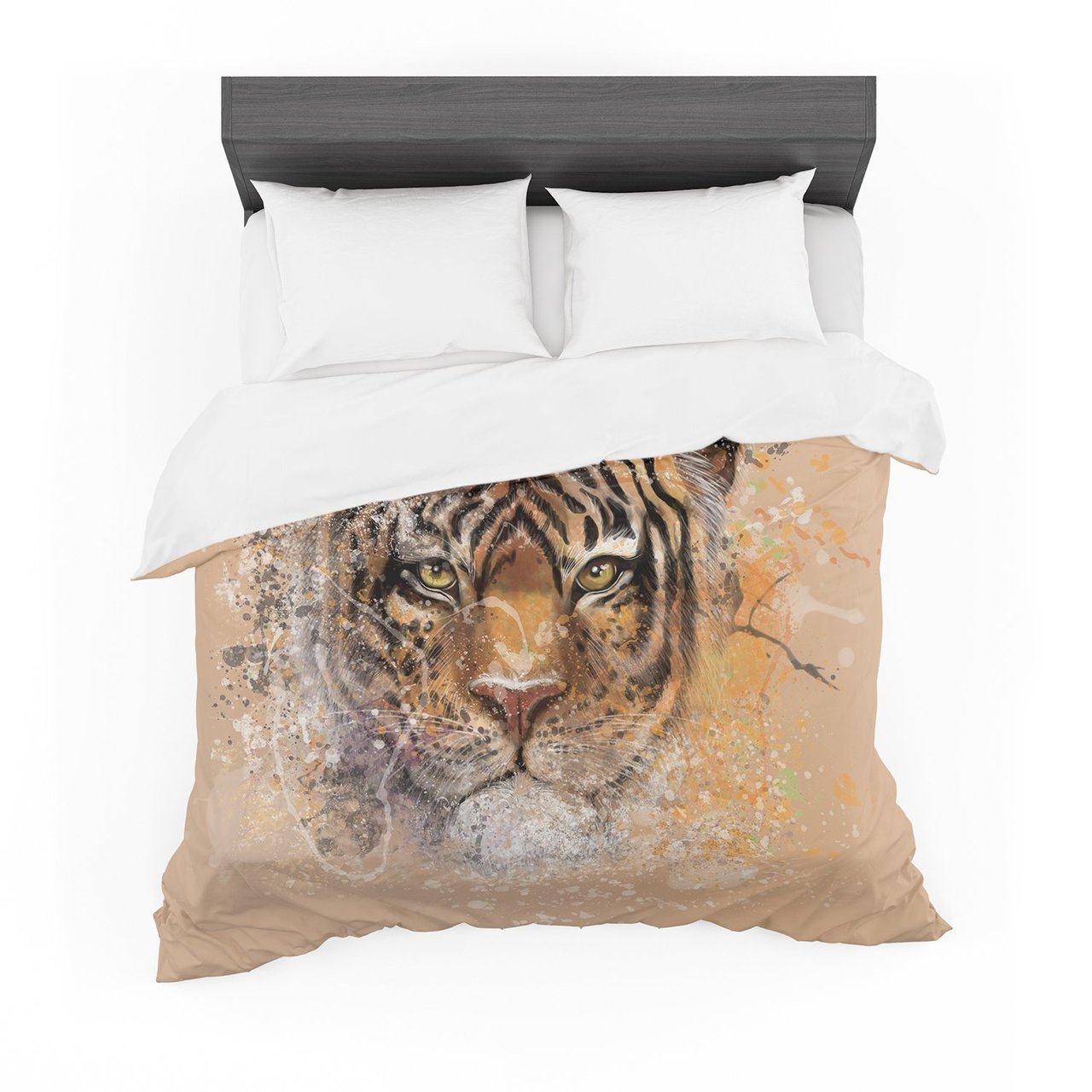 Geordanna CorderoFields ‘My Tiger’ Orange Tan Featherweight3D Customized Duvet Cover Bedding Sets
