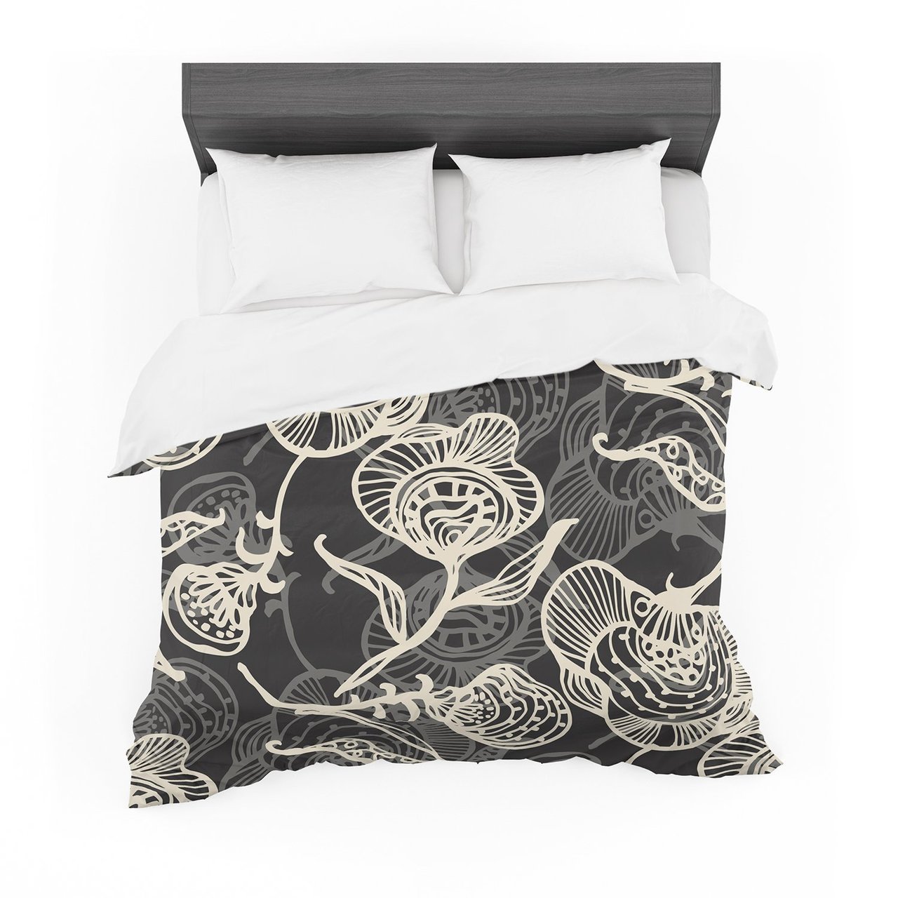 Gill Eggleston ‘Future Nouveau Lite’ Black White Featherweight3D Customized Duvet Cover Bedding Sets