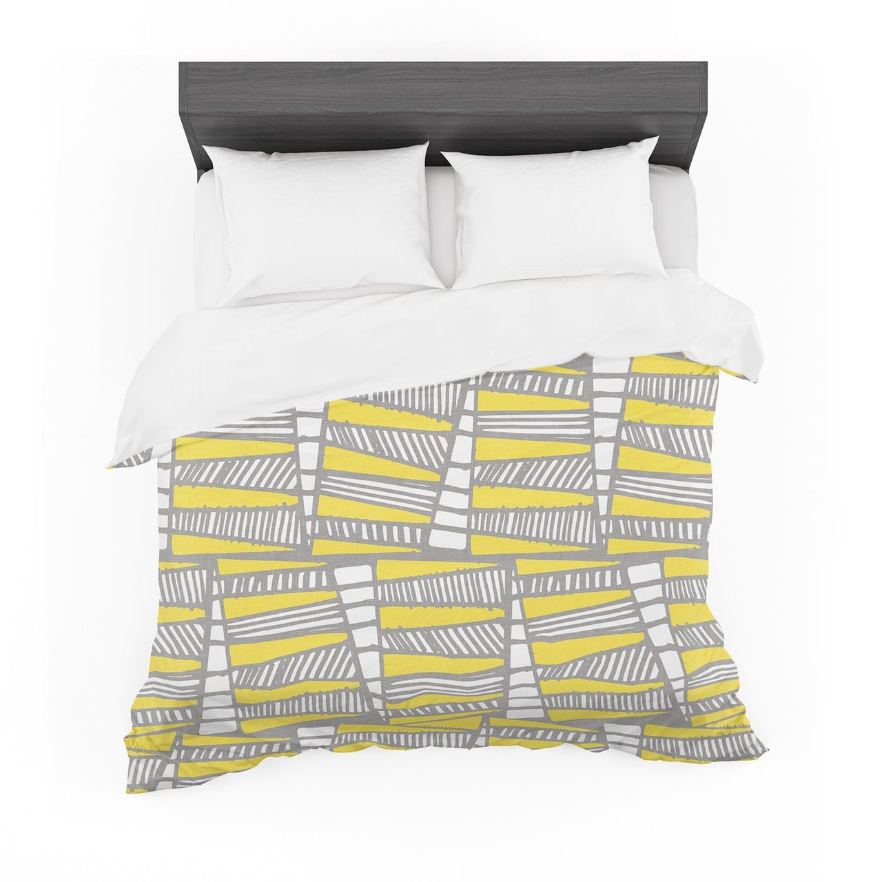 Gill Eggleston ‘Jaggi Yellow Grey’ Featherweight3D Customized Duvet Cover Bedding Sets