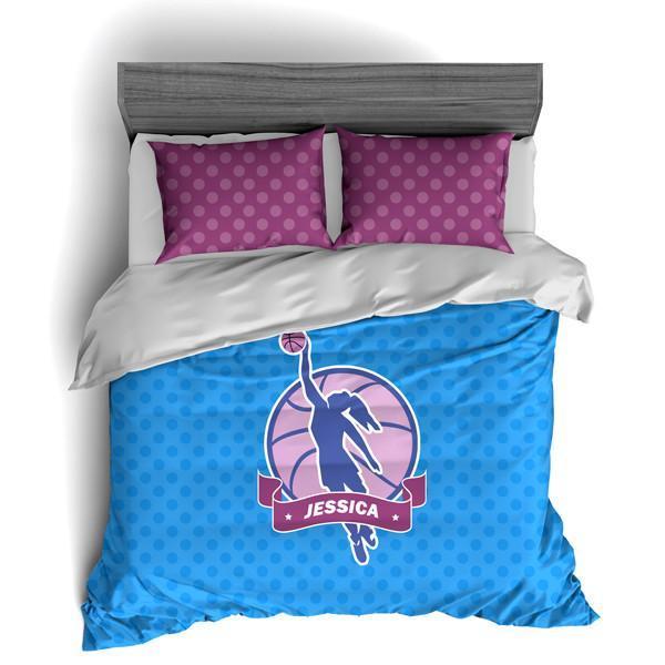 Girls Basketball Comforter, Basketball Duvet, Basketball Theme Bedding, Lighter Girly Colors
