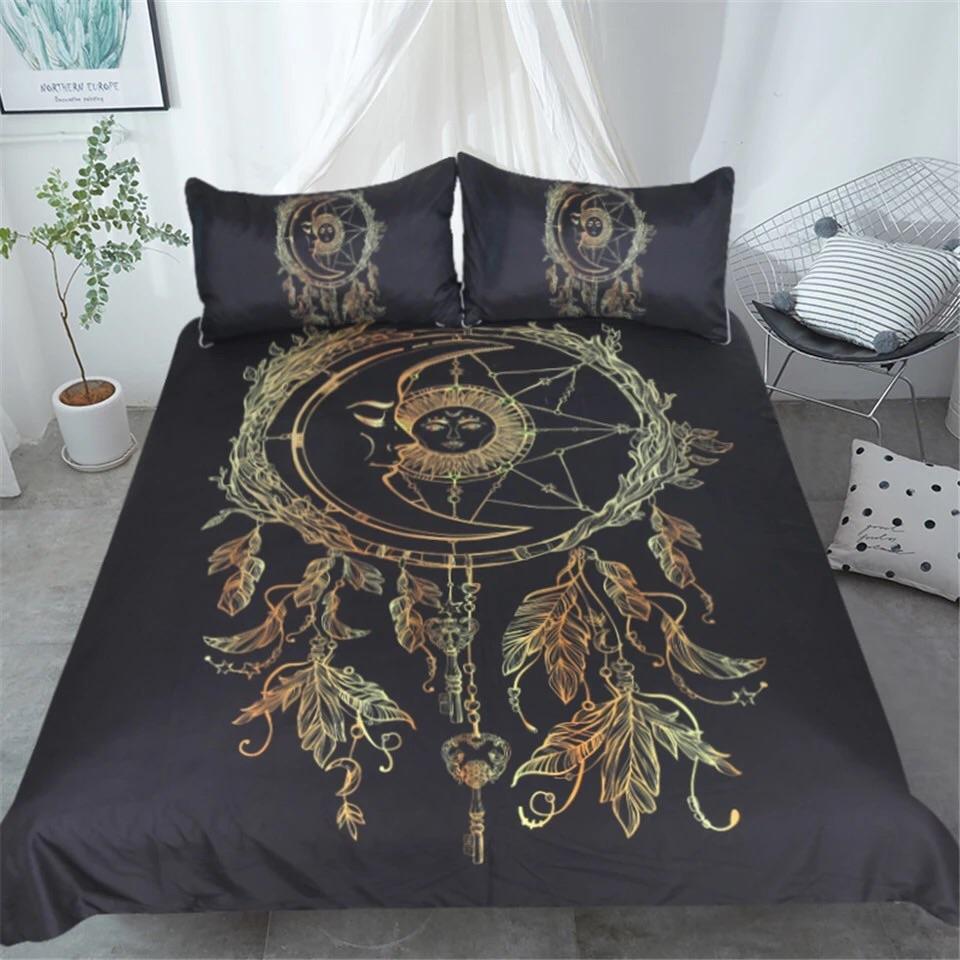 Golden Moon &un Dreamcatcher 3D Customized Duvet Cover Bedding Sets