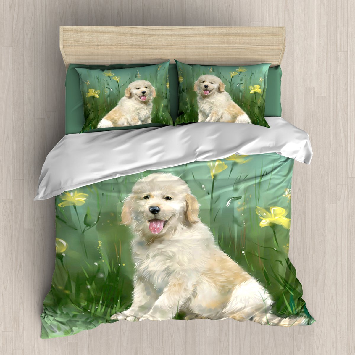 Golden R riever Dog 3D Customized Duvet Cover Bedding Sets