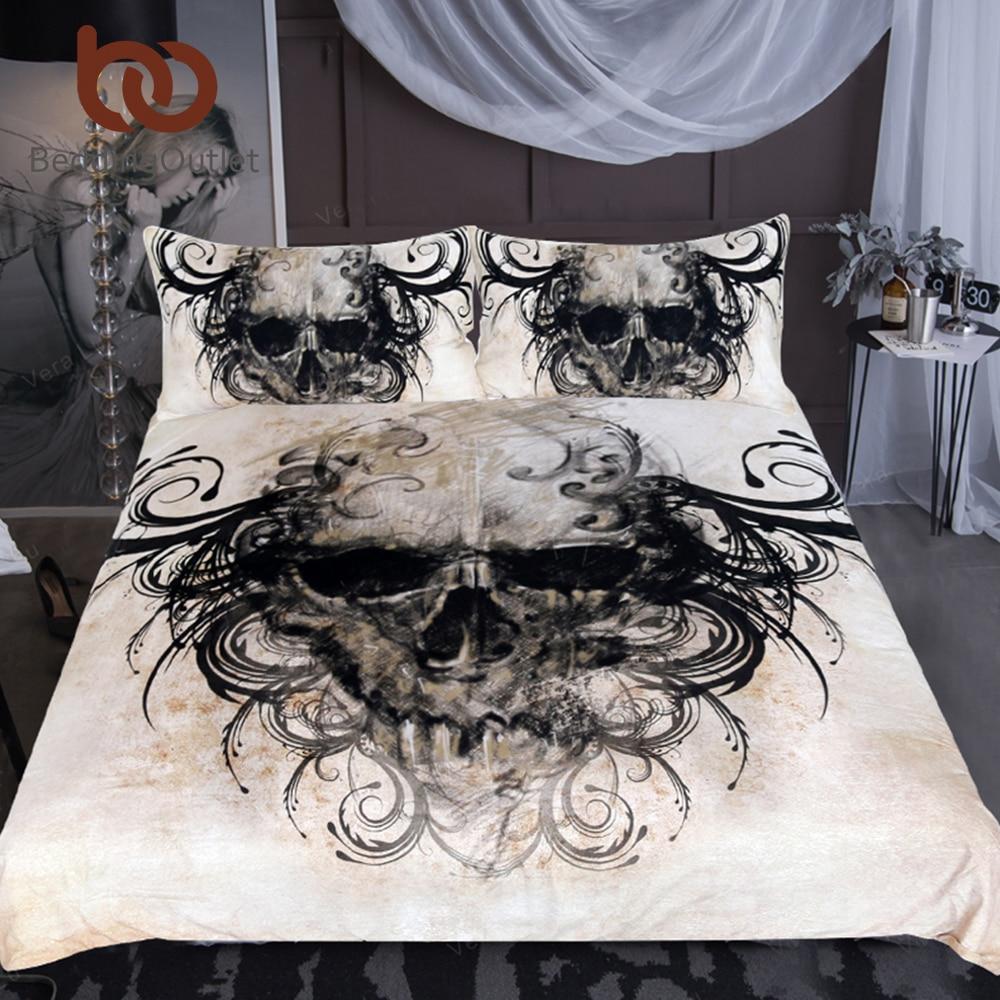 Gothickull Vintage Horrible Print et for Adults Boys Bedspread Home Textiles Queen3D Customized Duvet Cover Bedding Sets