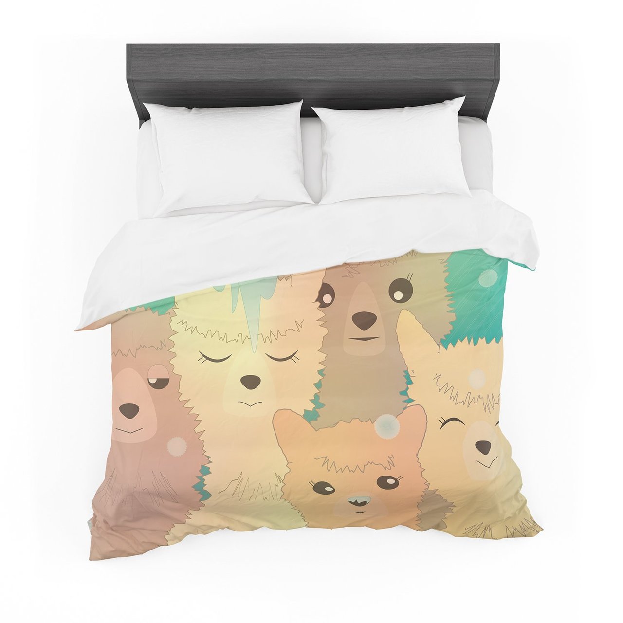 Graphic Tabby ‘Alpacas Innow’ Pastel Animals Featherweight3D Customized Duvet Cover Bedding Sets