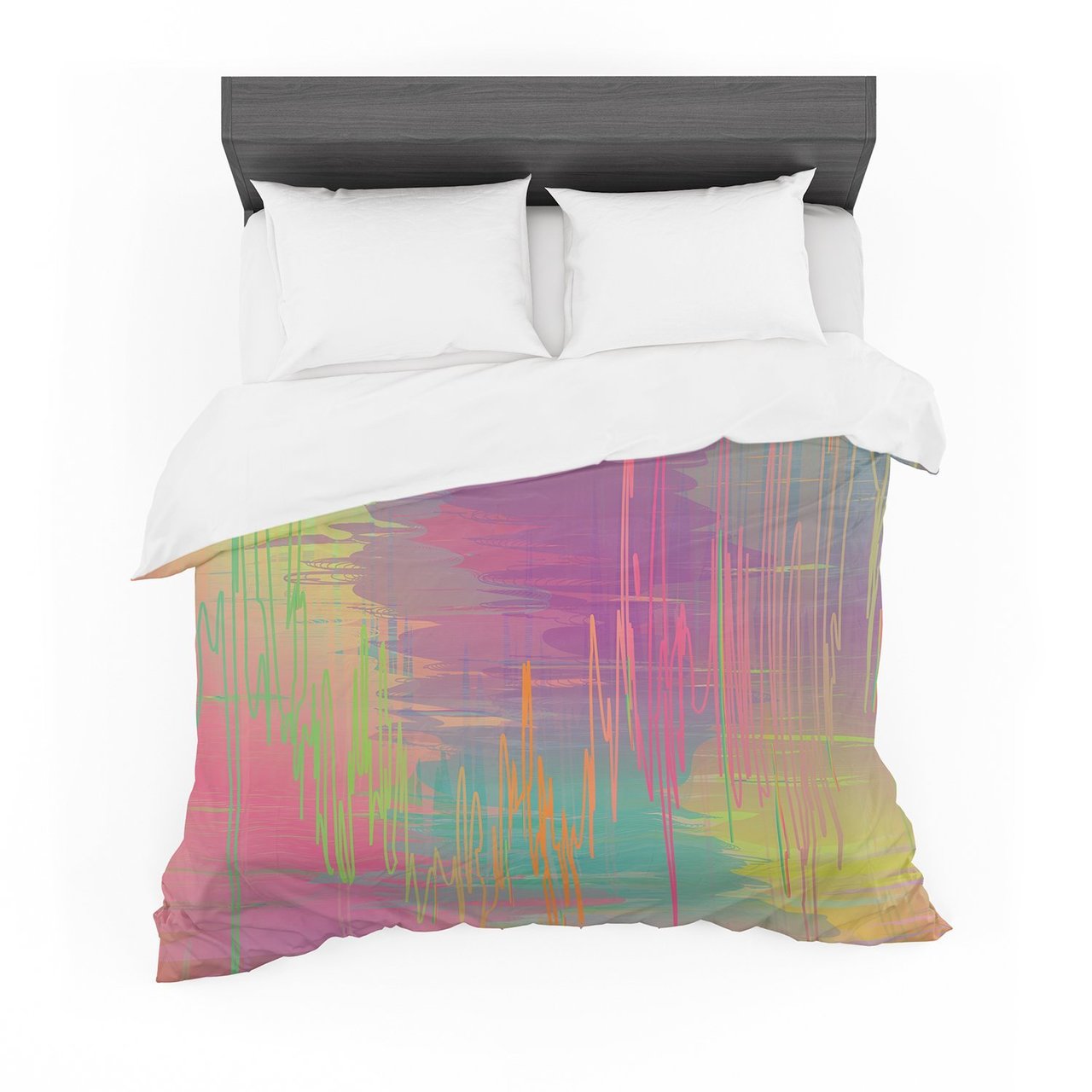 Graphic Tabby ‘Rainbowtorm’ Multicolor Abstract Featherweight3D Customized Duvet Cover Bedding Sets