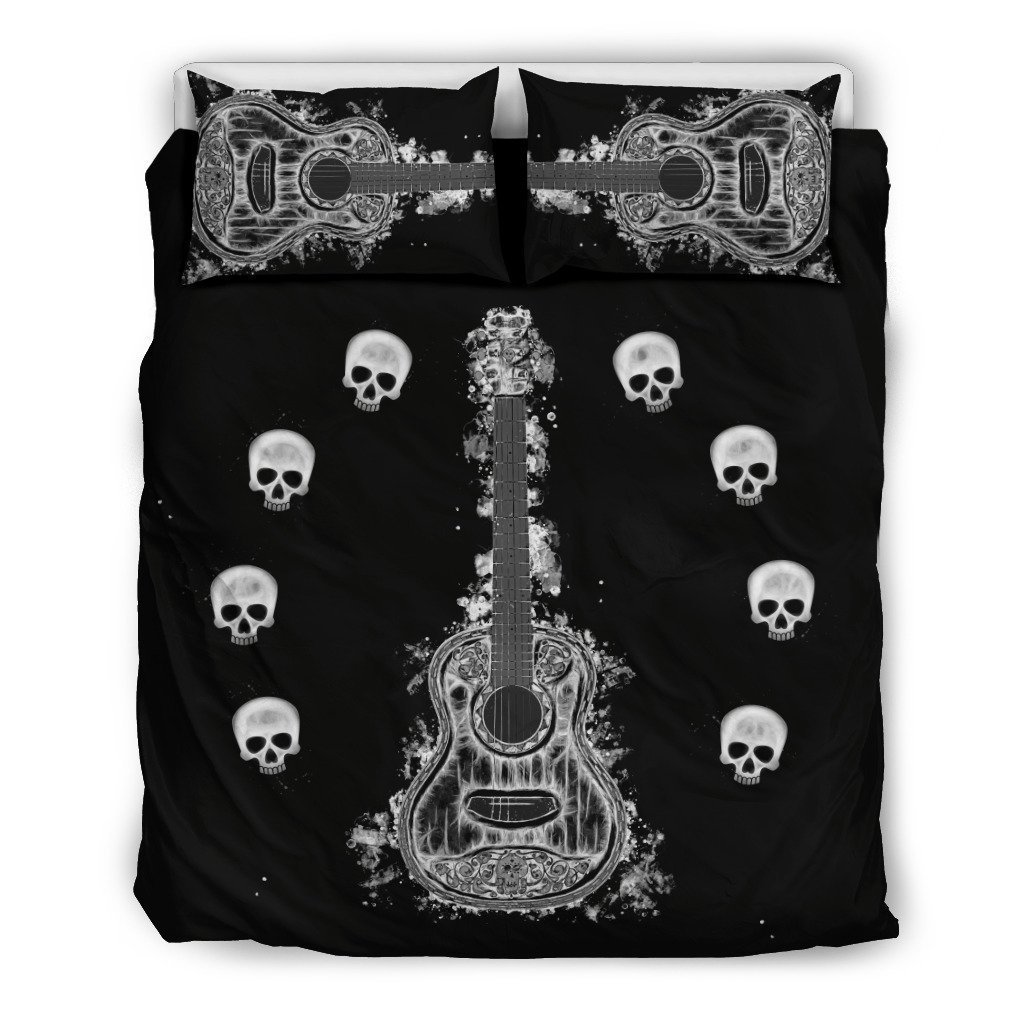 Guitar and Skulls Bedding Set