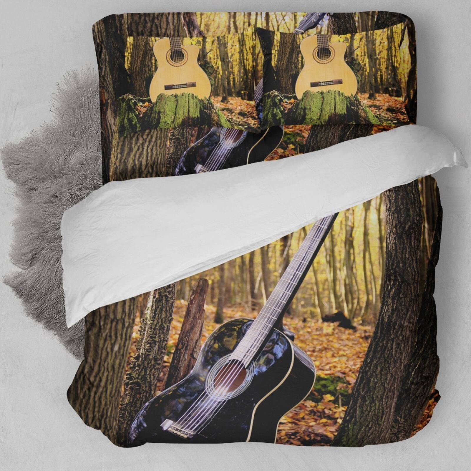 Guitar In The Forest Bedding Set