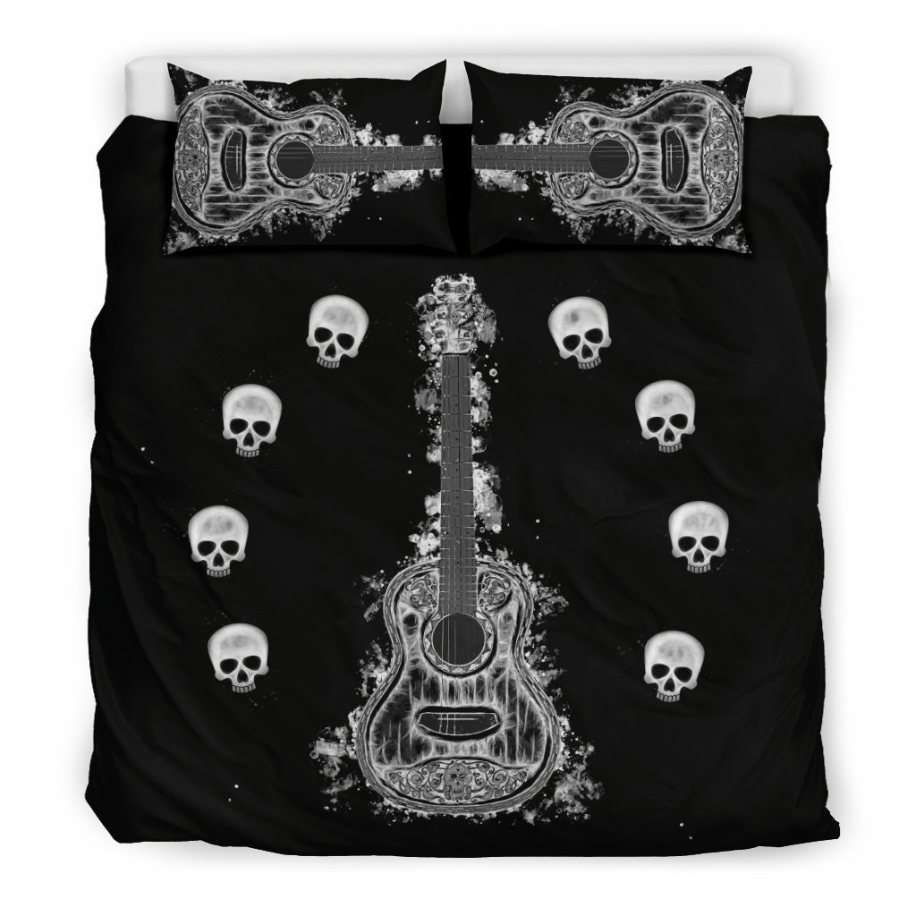 Guitar &kulls 3D Customized Duvet Cover Bedding Sets