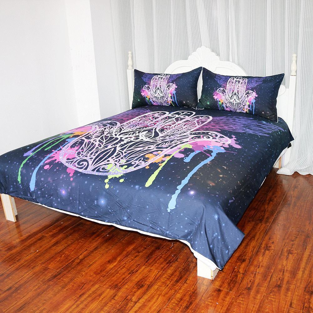 Hamsa Hand Fortune ART HOP 3D Customized Duvet Cover Bedding Sets