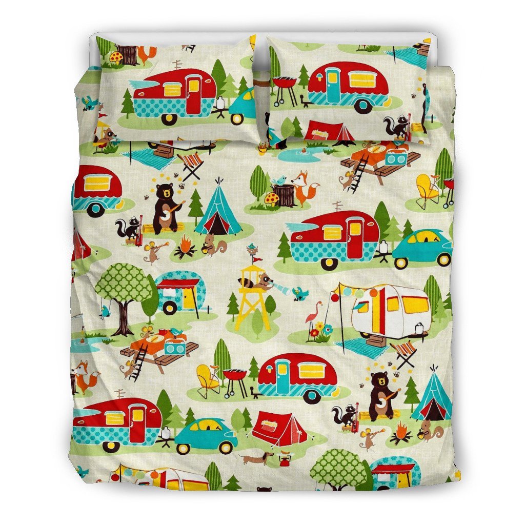 Happy Camper 3D Customized Duvet Cover Bedding Sets