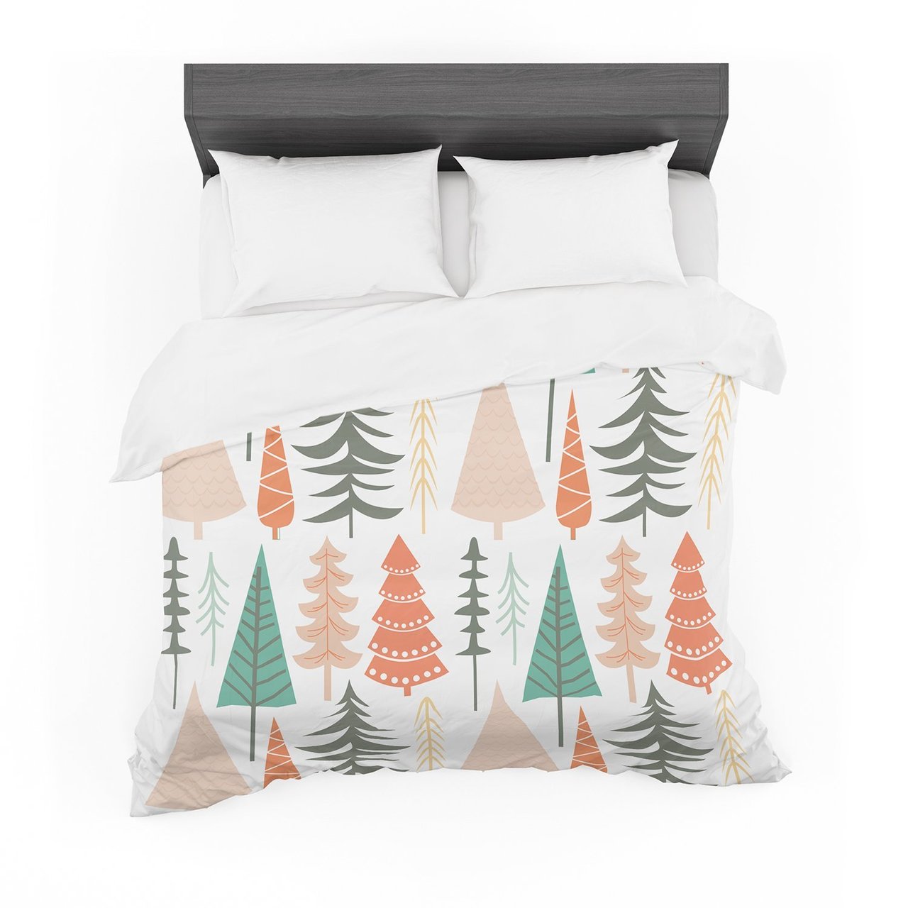 Happy Forest Orange Green Featherweight3D Customized Duvet Cover Bedding Sets