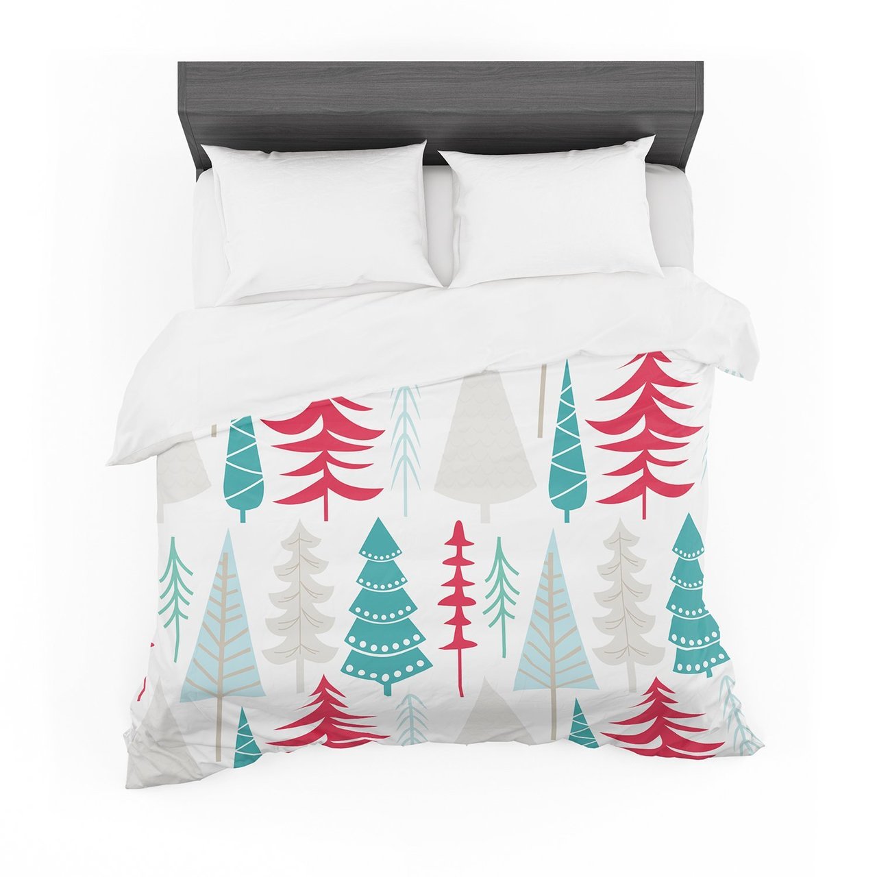 Happy Forest Red Blue Featherweight3D Customized Duvet Cover Bedding Sets