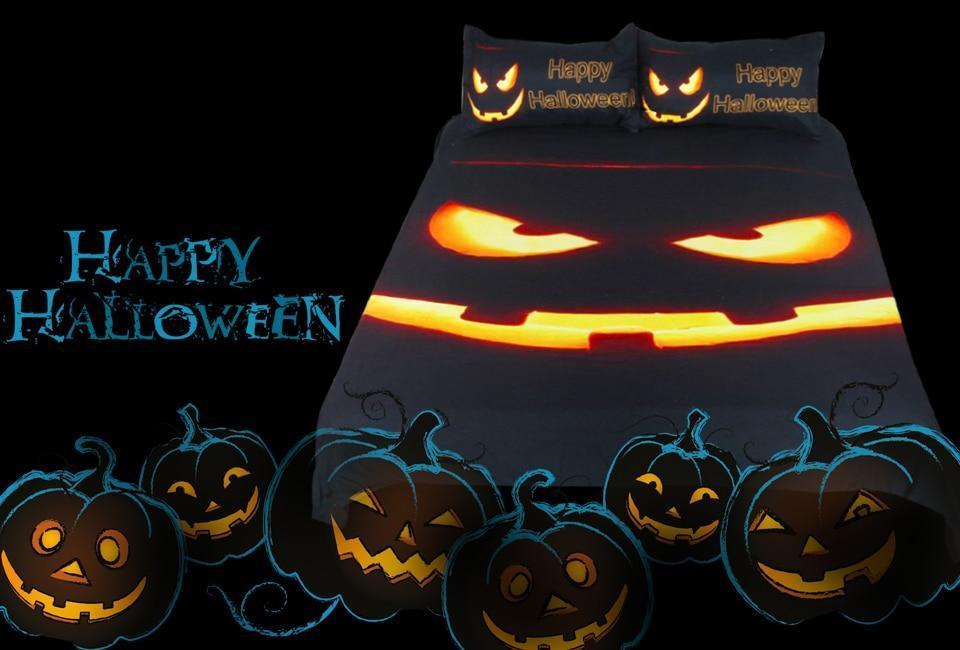Happy Halloween cary Eyes ART HOP 3D Customized Duvet Cover Bedding Sets