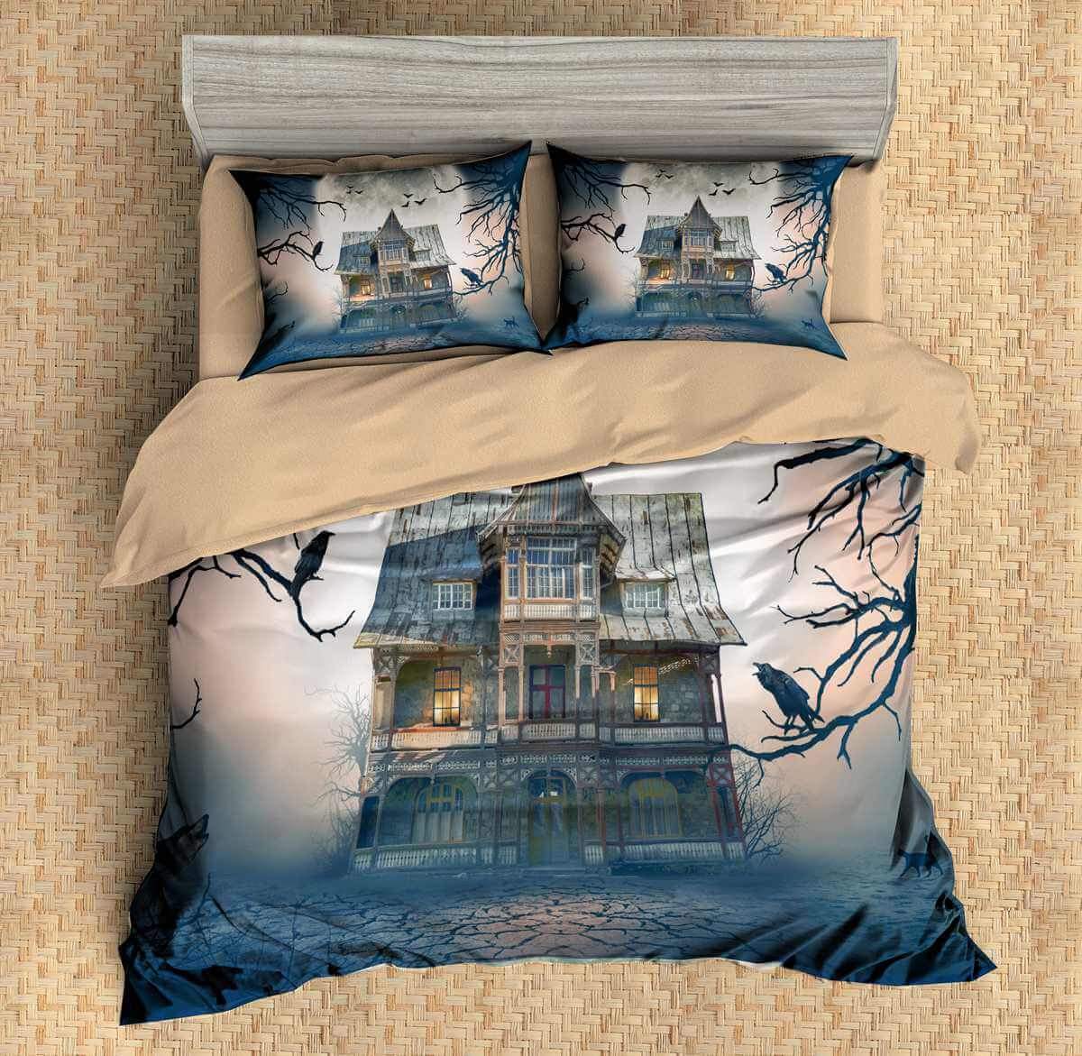 Haunted House 3D Customized Duvet Cover Bedding Sets