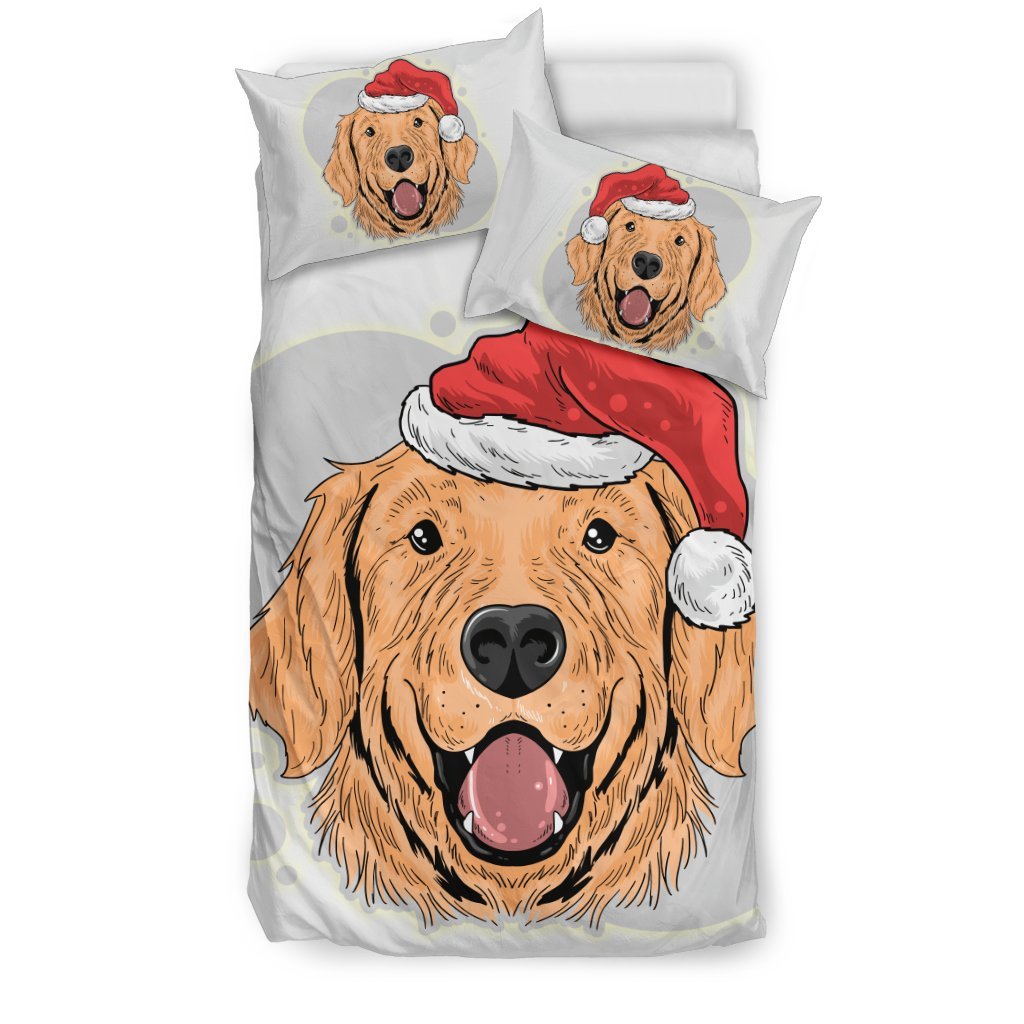 Have A Golden Christmas for Golden Retriever Dog Lovers3D Customized Duvet Cover Bedding Sets