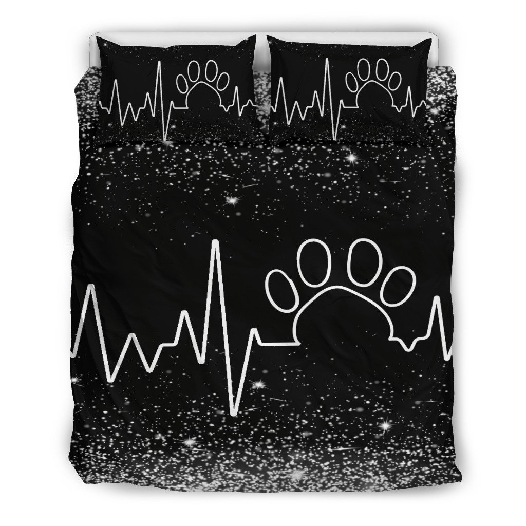 Heart Beat With Paw bedding Set