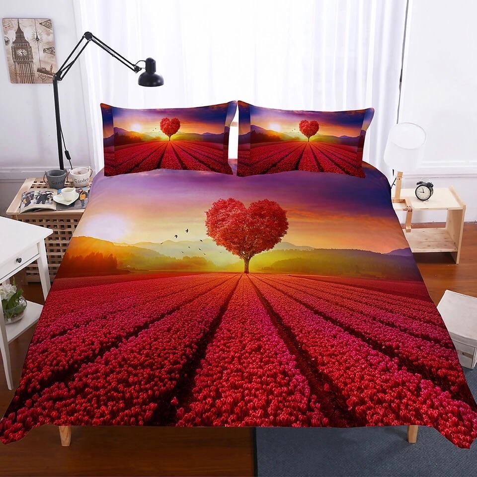 Heart Tree 3D Customized Duvet Cover Bedding Sets