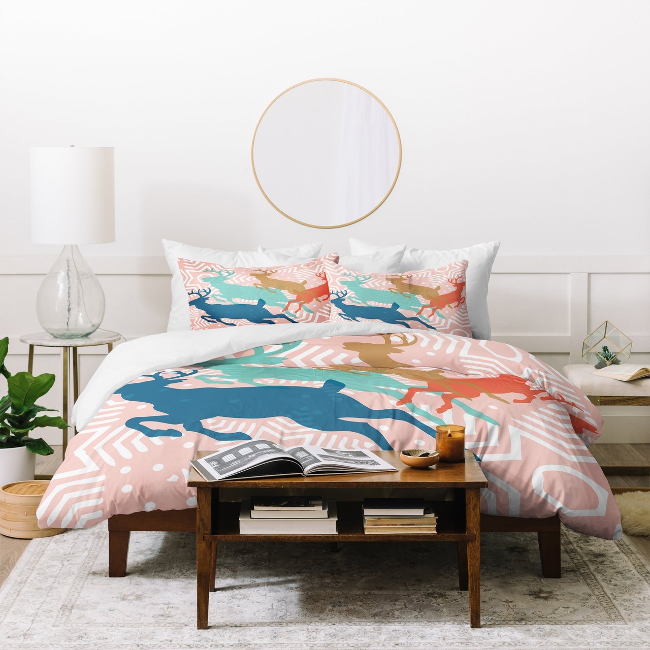 Heather Dutton Dashing Through The Snow Serene Duvet Cover