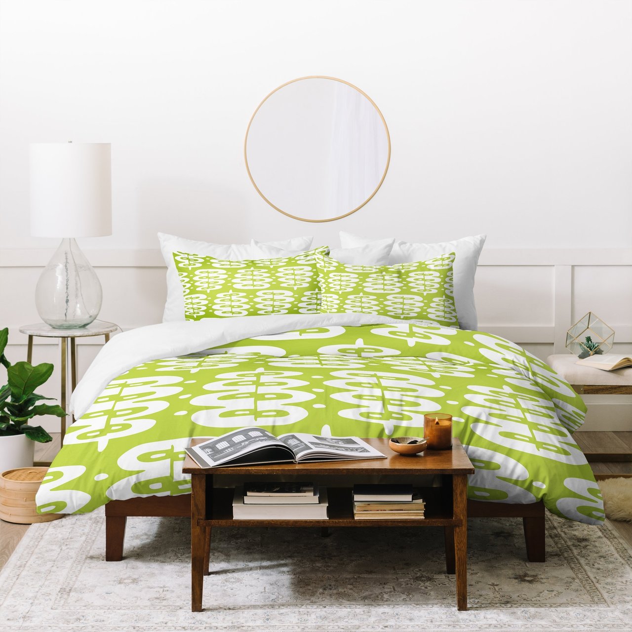 Heather Dutton Fern Frond Green Duvet Cover