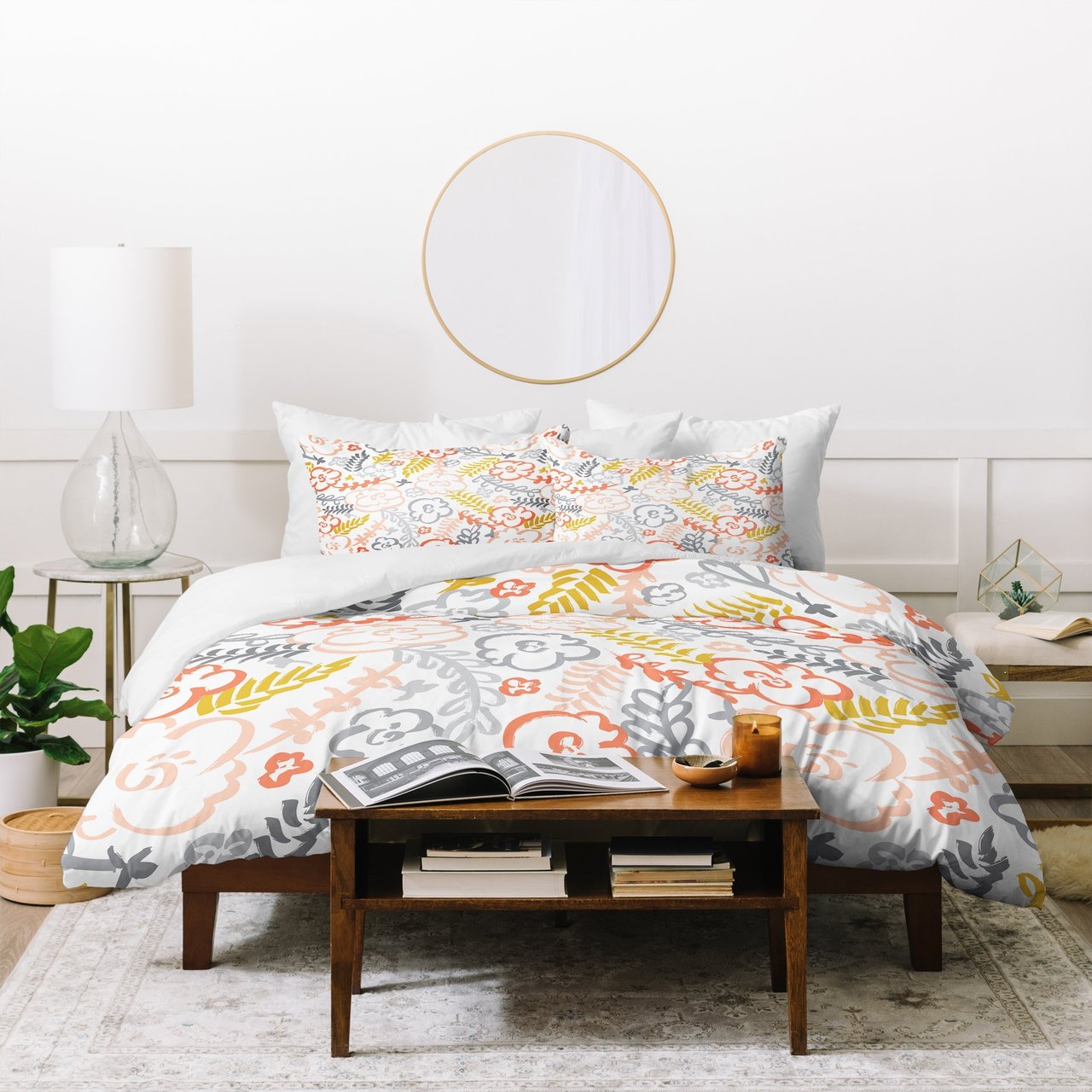 Heather Dutton Floral Brush Duvet Cover