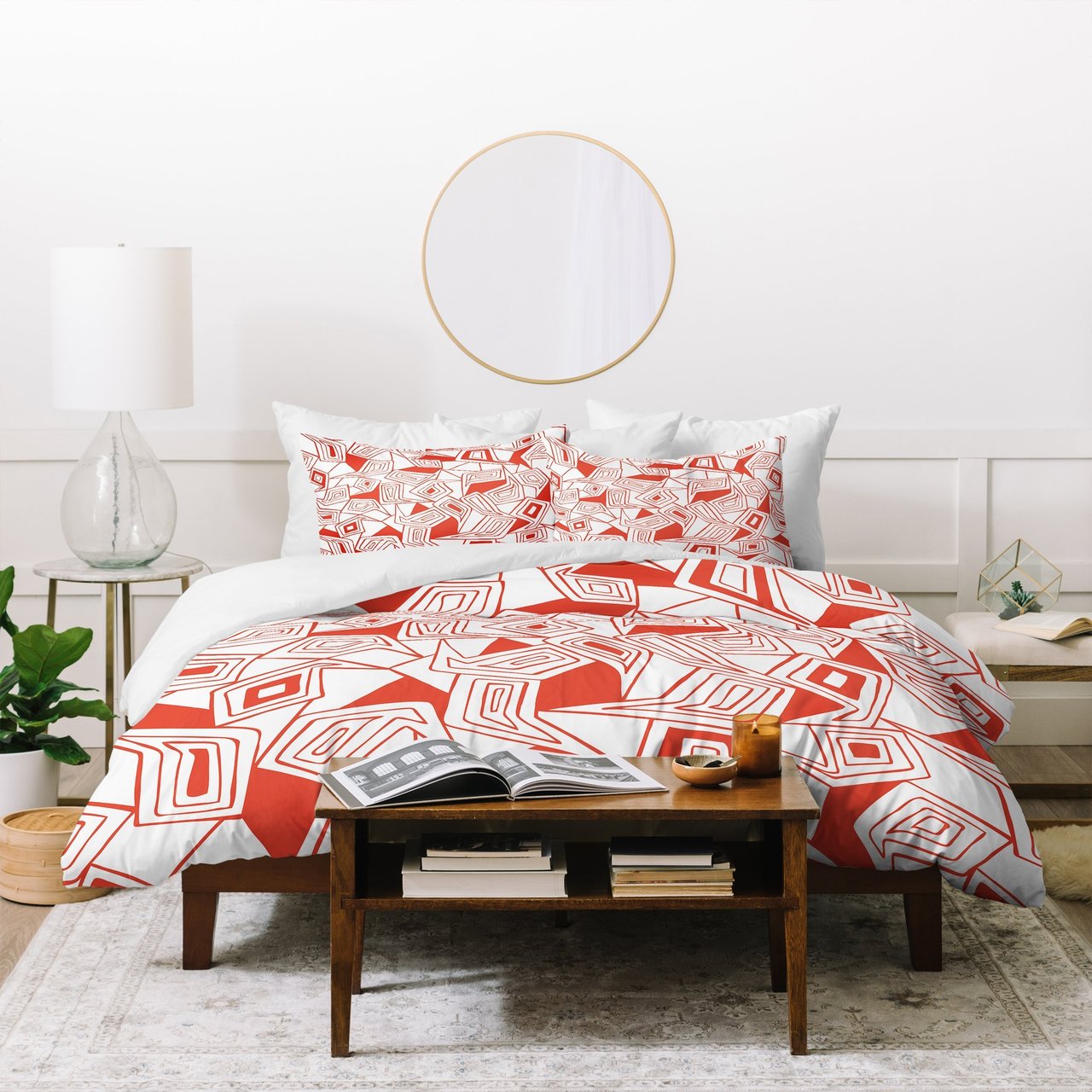 Heather Dutton Fragmented Flame Duvet Cover