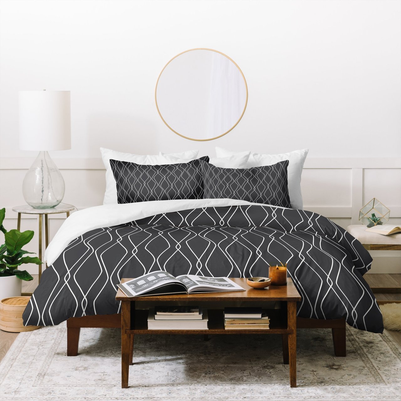 Heather Dutton Fuge Slate Duvet Cover