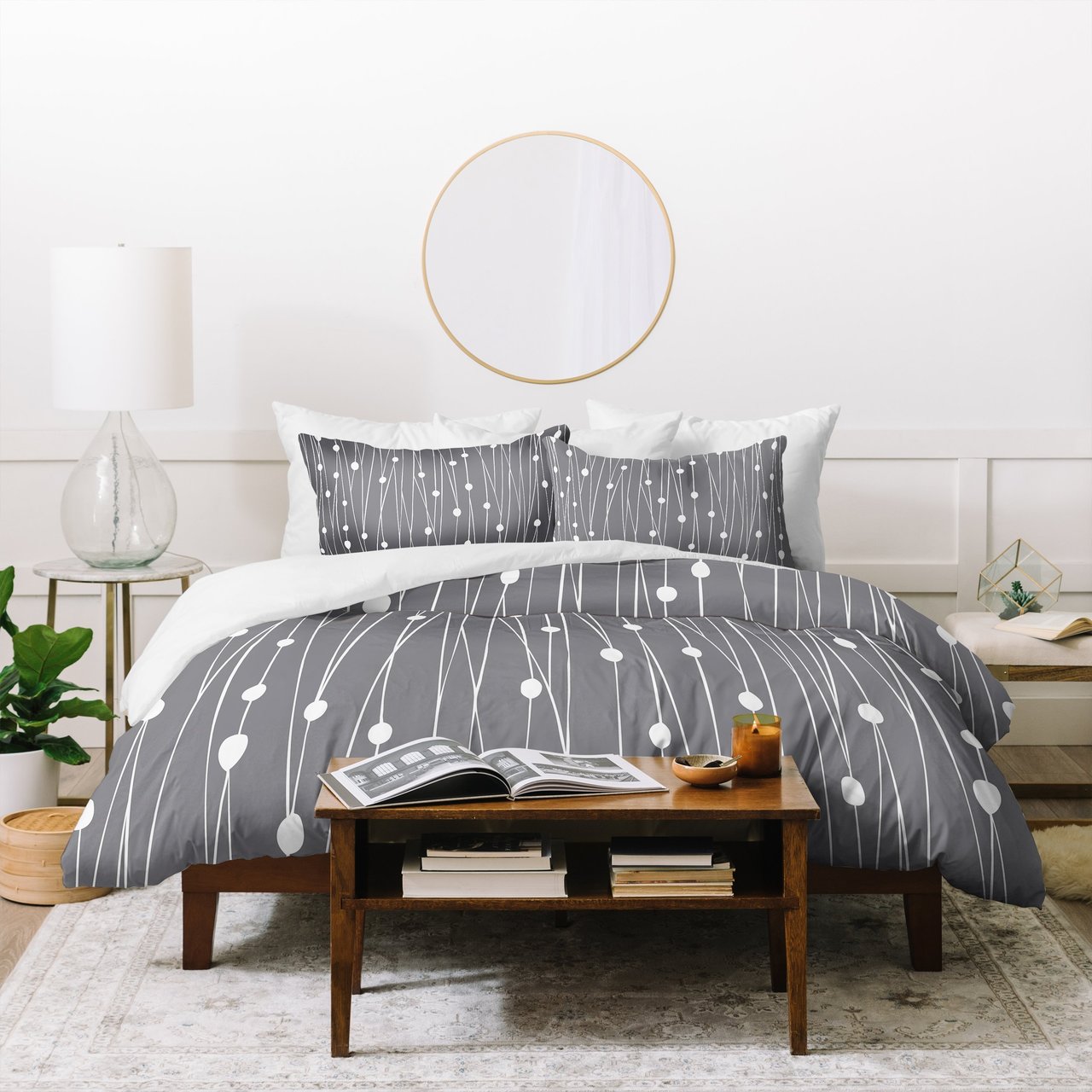 Heather Dutton Gray Entangled Duvet Cover