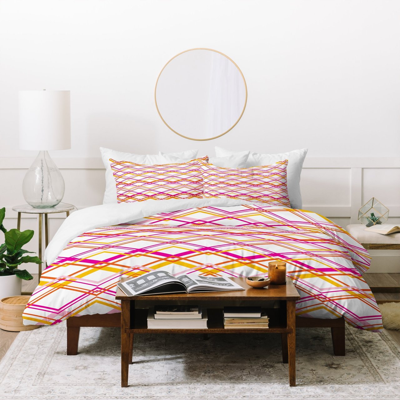 Heather Dutton Intersection Bright Duvet Cover