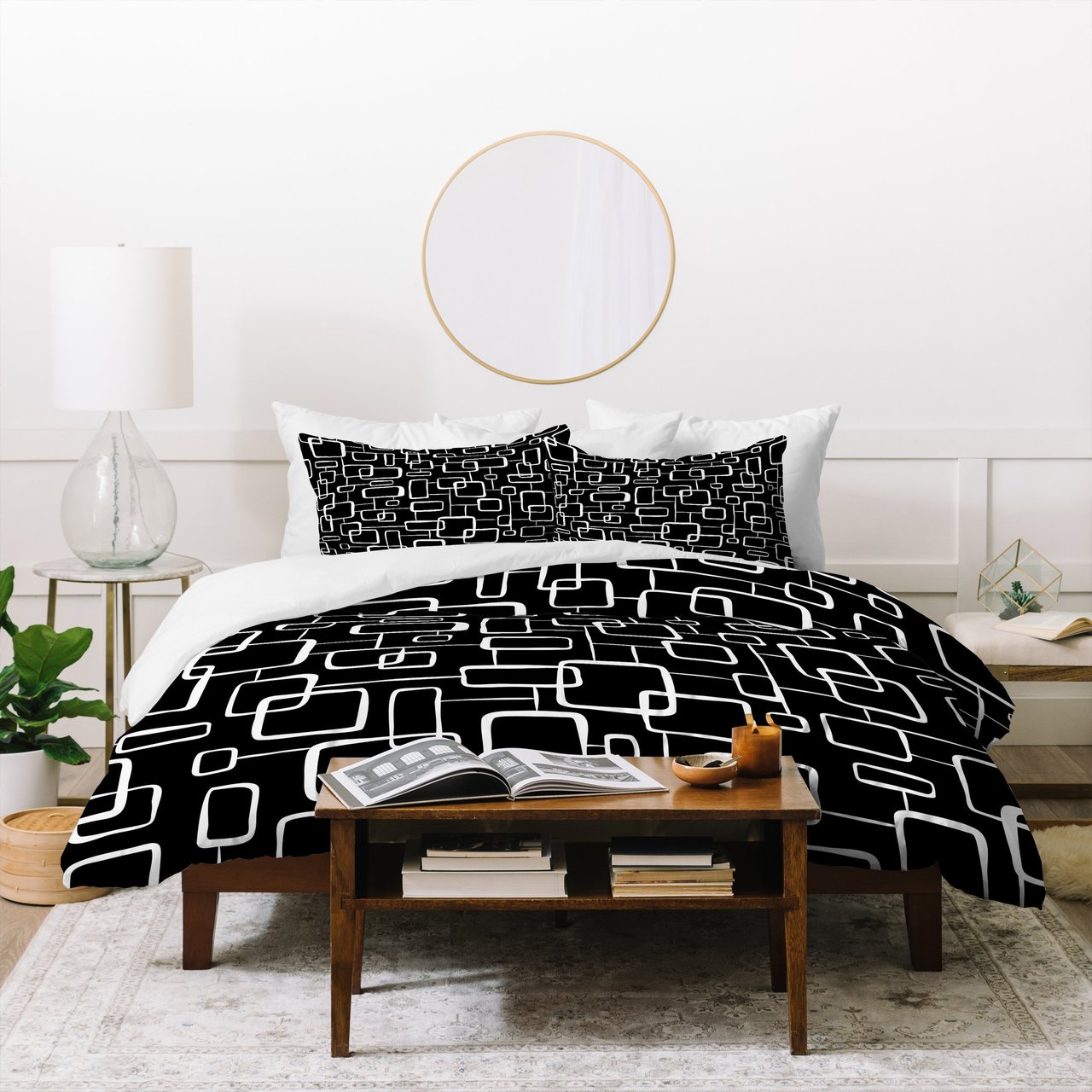 Heather Dutton On The Quad Black Duvet Cover
