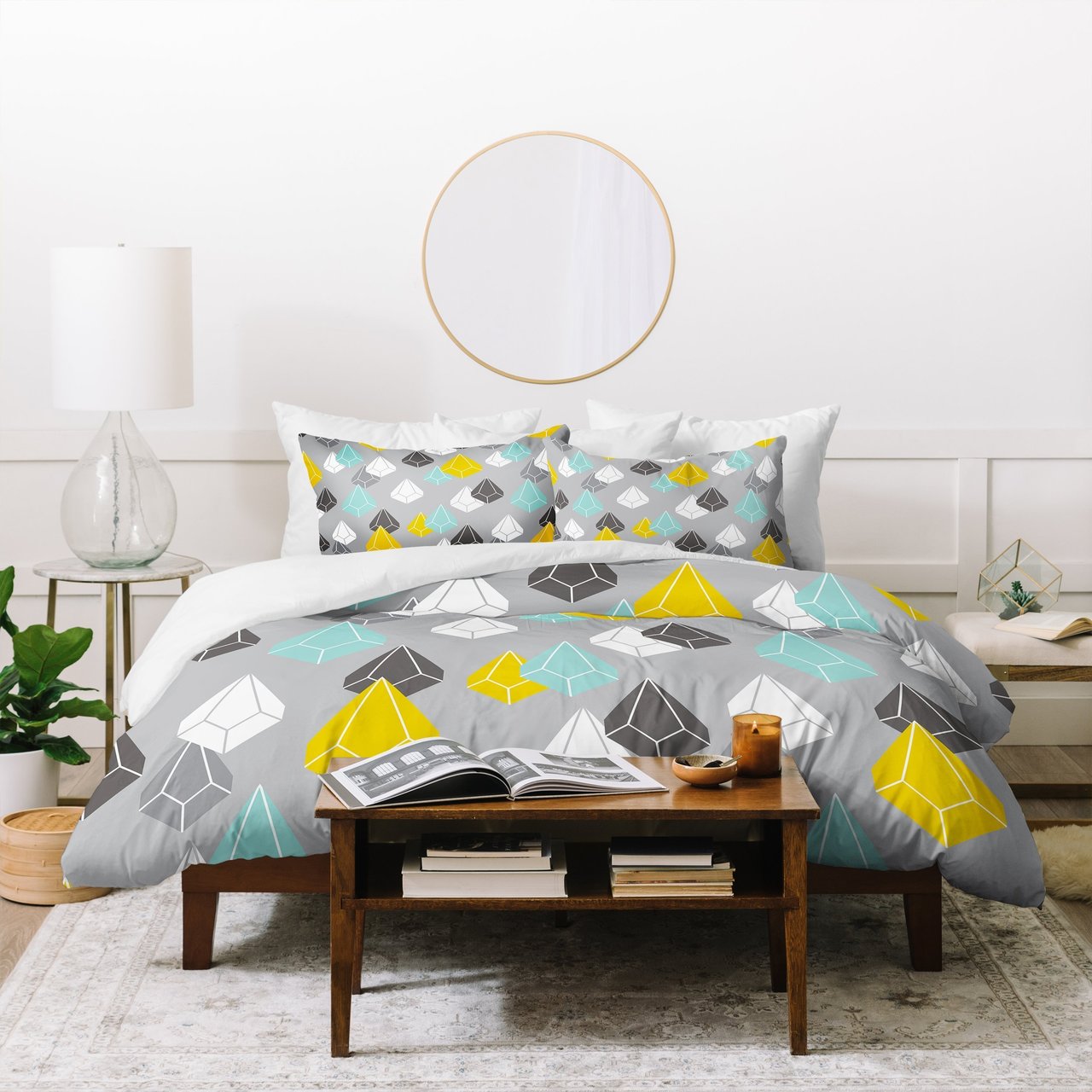 Heather Dutton Raining Gems Whisper Duvet Cover
