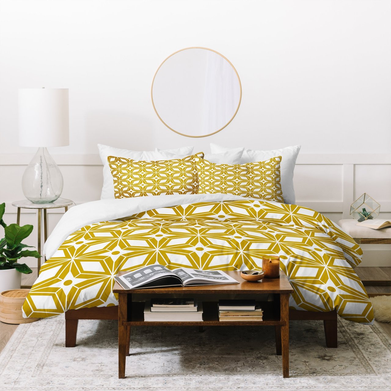 Heather Dutton Starbust Gold Duvet Cover Bedding Sets