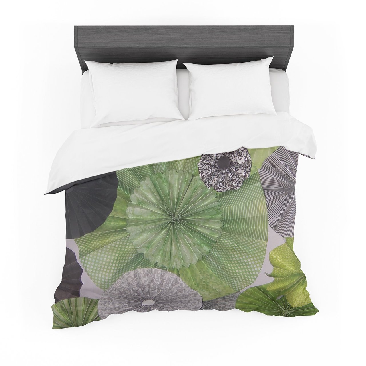 Heidi Jennings ‘Serenity’ Green Grey Featherweight3D Customized Duvet Cover Bedding Sets