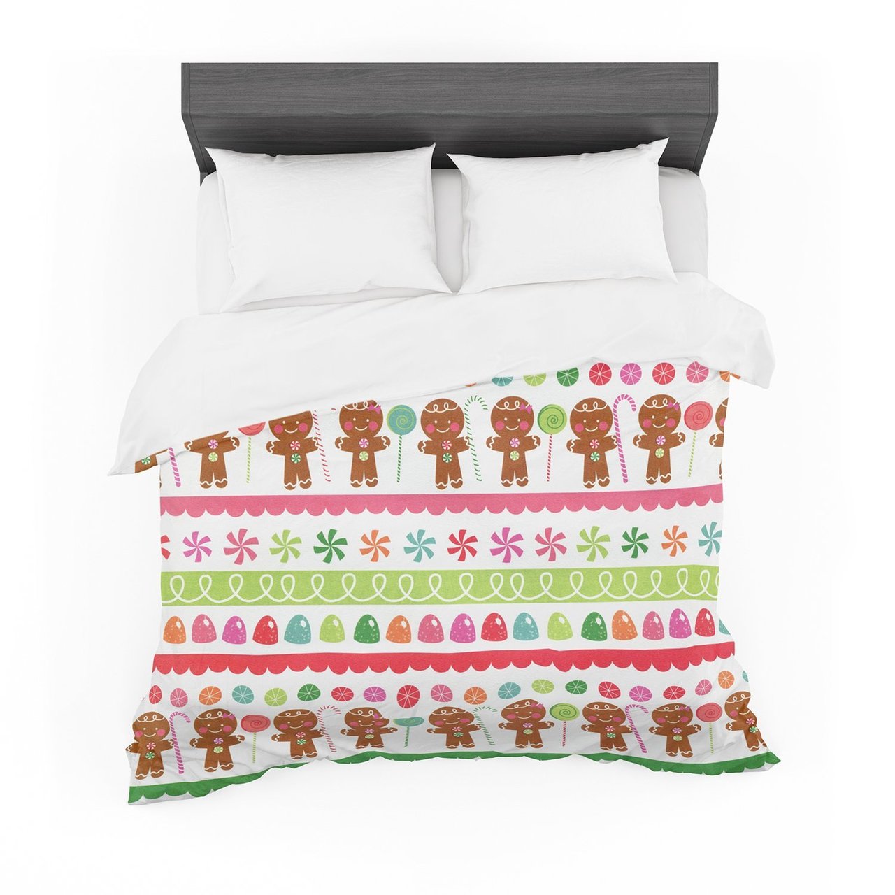 Heidi Jennnings ‘Gumdrop Buttons’ Gingerbread Featherweight3D Customized Duvet Cover Bedding Sets