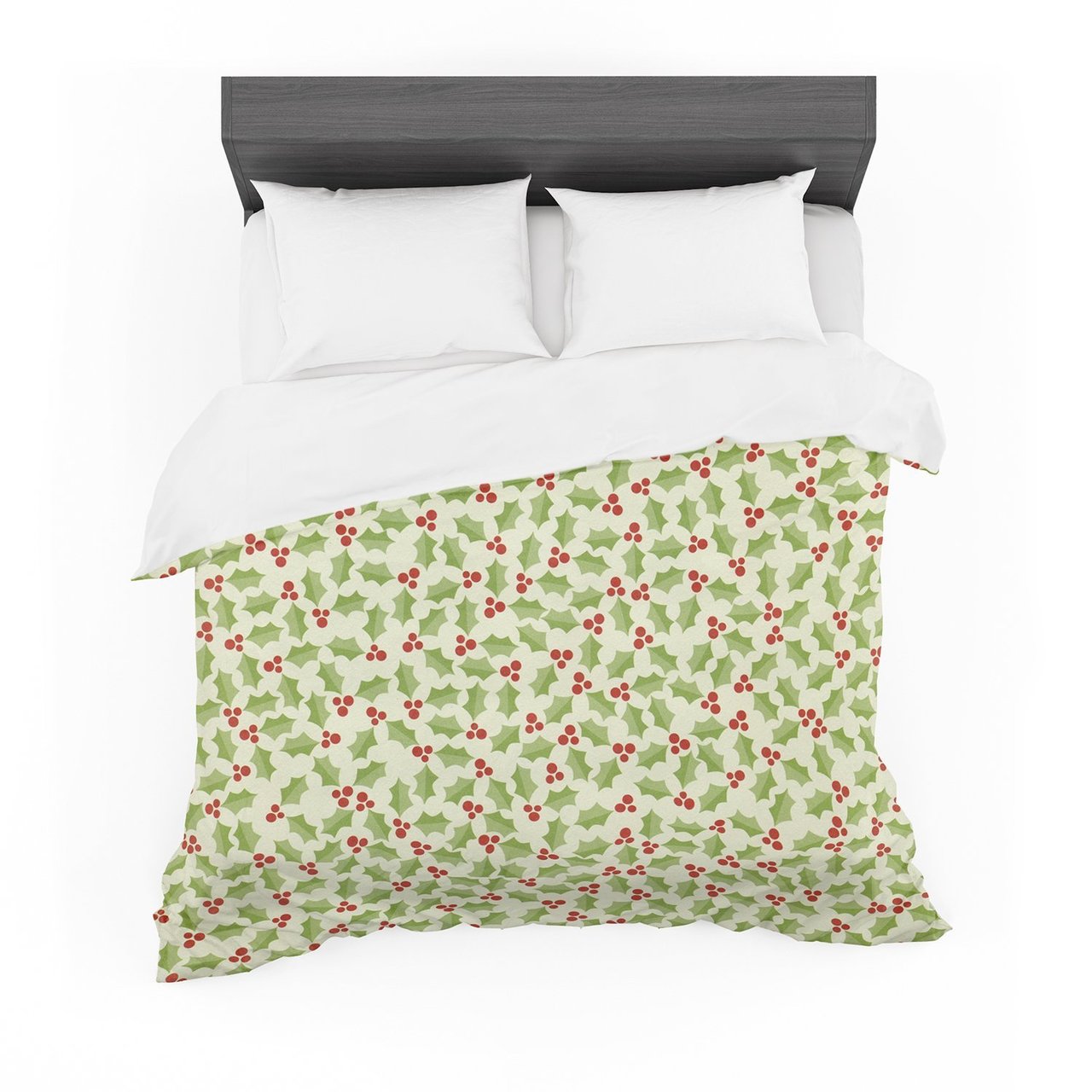 Heidi Jennnings ‘Oh Holly Night’ Green Featherweight3D Customized Duvet Cover Bedding Sets