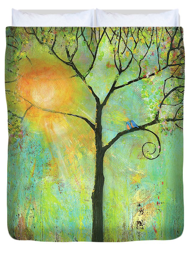 Hello Sunshine Tree Birds Sun Art Print 3D Customized Duvet Cover Bedding Sets